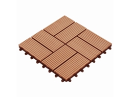 Vidaxl Telha De Deck 11 Pcs Teca 30 X 30 Cm Wpc