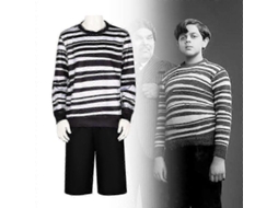 Traje De Pugsley Addams Para Niños Camisa Rayada Blanca Y Negra Addams Family Halloween Crianças 3xl