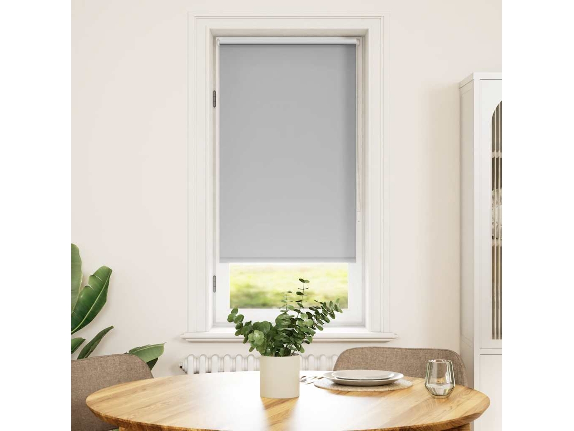 Vidaxl Cortina De Rolo Blackout, 44,4 X 100 Cm, Largura Do Tecido 40 Cm, Cinza.