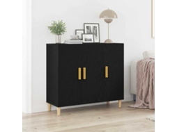 Vidaxl Buffet Carvalho Preto 90 X 34 X 80 Cm Derivados De Madeira