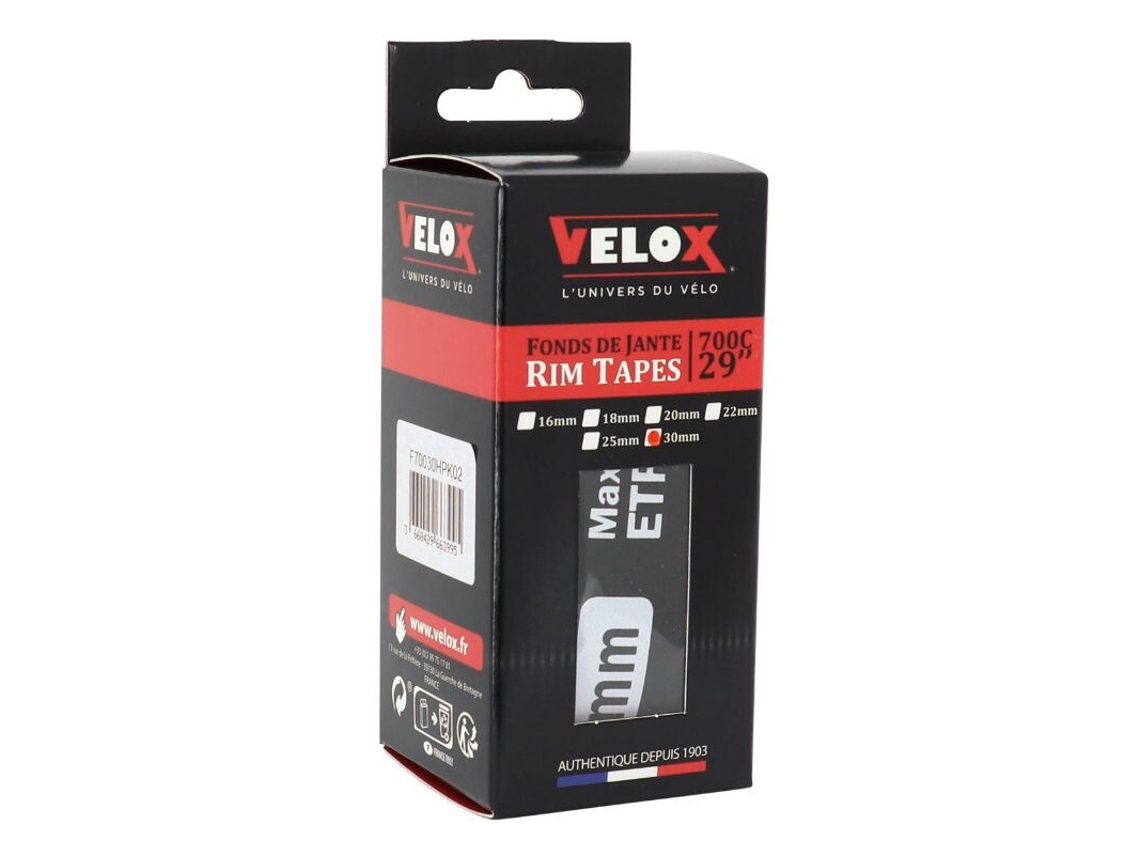 Caixa de 2 fundos de jantes para rodas de bicicleta de montanha de alta pressão VELOX 700C 30 mm