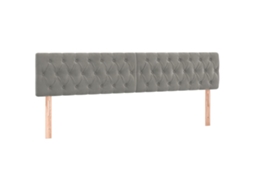 Conjunto de Cabeceira de Cama Veludo Cinzento claro MAISON EXCLUSIVE 90x7x78 cm