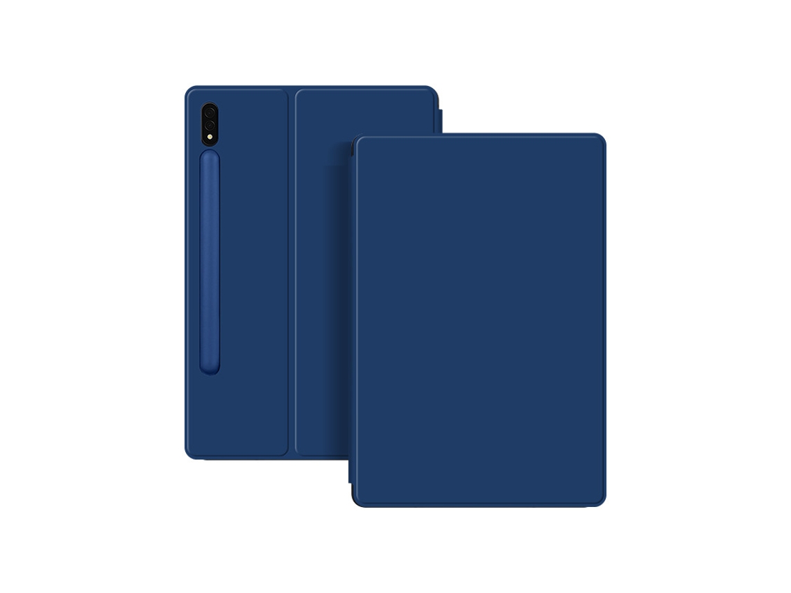 Capa Protetora Magnética De Couro Para Samsung Galaxy Tab S7, Modelo 2020, Na Cor Azul Escuro. Yunzii