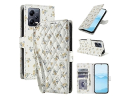 25-26 Flower Pattern Buckle Leather Phone Case With Lanyard