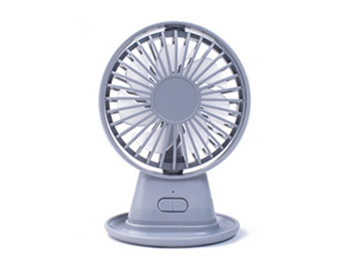 Ventilador Mini Usb Dobrável Mesa 2 Lâminas Cinza