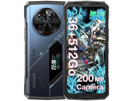 Smartphone robusto V40 Pro 36 GB 512 GB Tamanho Mtk 7300 4 nm 8680 mAh 33 W 200 MP 6,78 IP68 5 G NFC GPS Doogee Phone