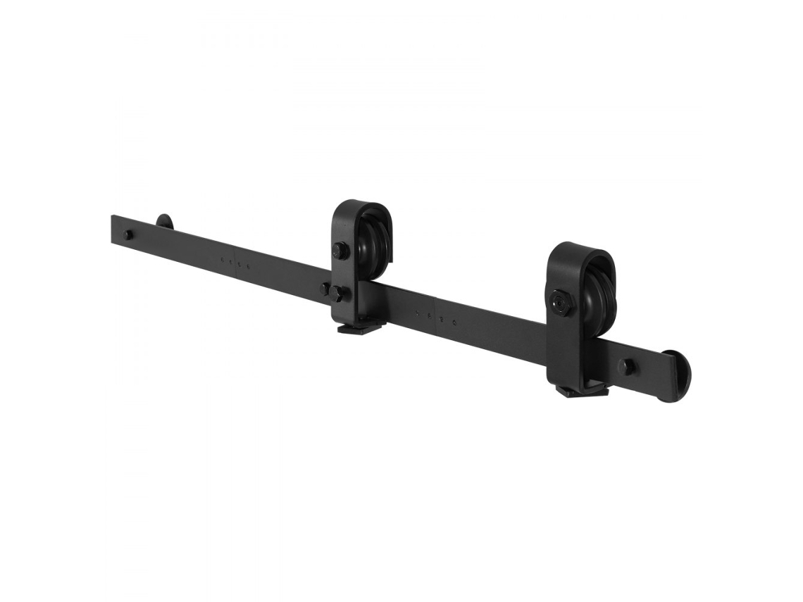 Conjunto De Calha Dobrável Para Portas De Correr 1016mm Preto, Aço Carbono, Até 150kg Tekmaquinas
