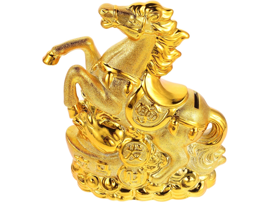 De Cerâmica Em Forma De Cavalo Do Zodíaco Chinês, Cofrinho Decorativo Em Forma De Animal, Estátua Feita À Mão Para Gokoco