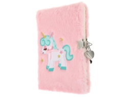 Caderno De Pelúcia De Unicórnio Com Cadeado E Chave, Tamanho A5, Diário Infantil Com Fechadura, Decorativo E Fofo