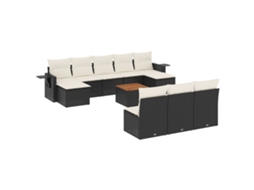 Garden Sofa Set, Garden Sofa Sets Vidaxl Preto Rattan / Vime (n/a)