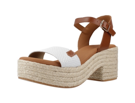 Sapatos de Mulher POPA Abaka Snake Tecido Branco (41)