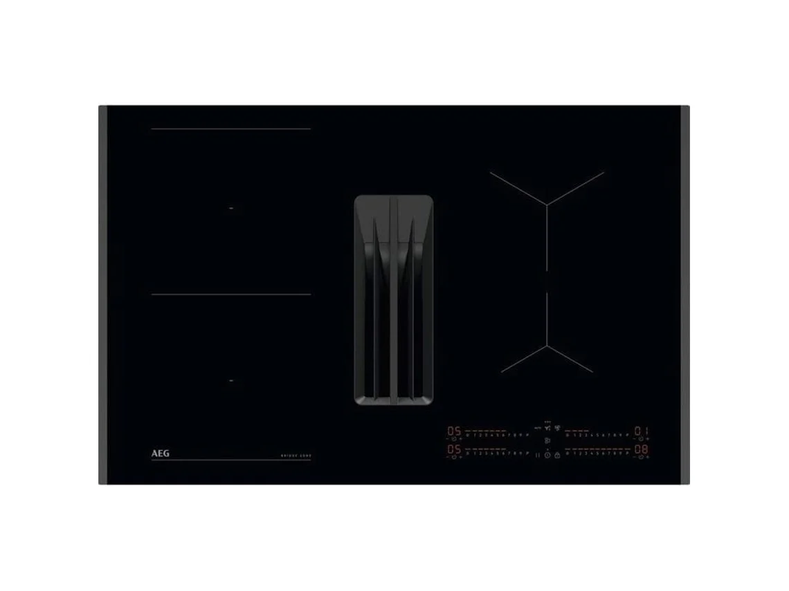 Placa de Indução com Exaustor AEG TH84CB03F (Elétrica - 80 cm - Preto)