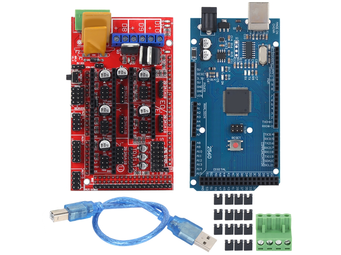 Kit de Controle de Impressora 3d com Componentes Eletrônicos para Mega 2560 R3