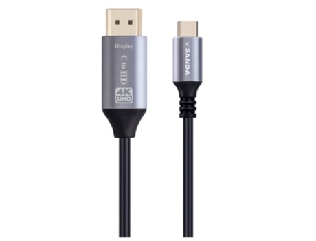 Cabo Hdtv Macho Para Type C Macho 1,8m Xin Yue Xy 8823 Preto