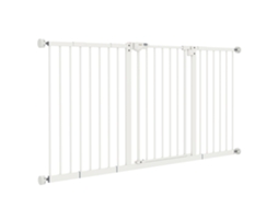 Barreira De Segurança Extensível Para Portas E Escadas Com Fechamento Automático E Sistema De Duplo Bloqueio 74-147,5x76,2 Cm Branco