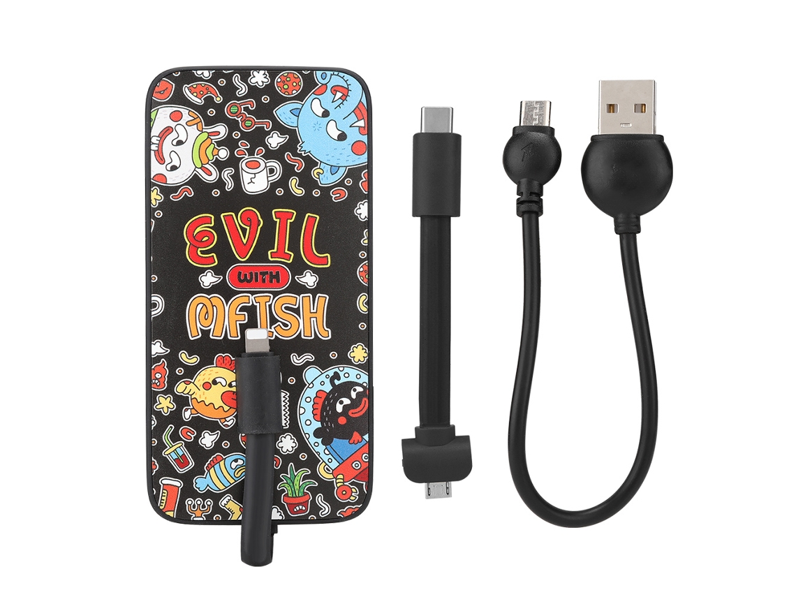 Power Bank Série de Viagem Mchoco 8000mah (preto) EOOCOO (portátil e Compacto, Carregamento de Grande Capacidade)