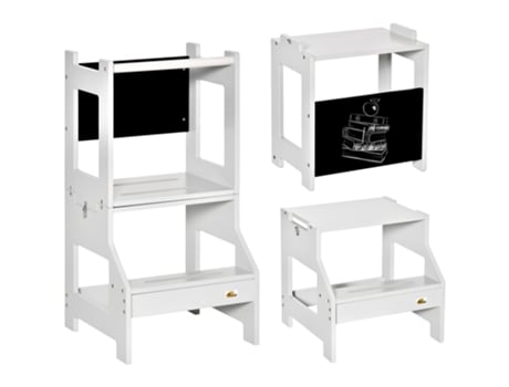 Torre de Aprendizagem Mdf Cor Gris 42X44X86 Cm HOMCOM