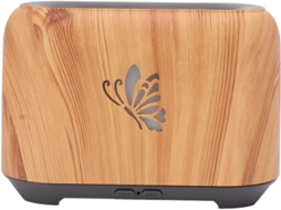 Umidificador Com Textura De Madeira, Chama, Borboleta Delicada E Entalhe Vazado, Ideal Para Casa