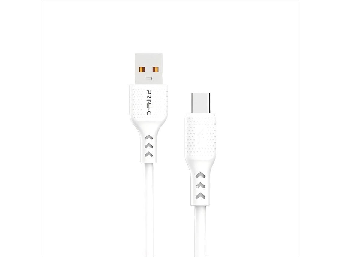 Cabo De Carregamento Rápido Tipo C, Saída Máxima De 3,4 A, 3 Metro De Comprimento, Integra Carregamento E Transferência De Dados Branco. PAPRIKA