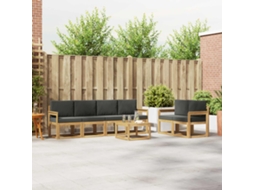 Vidaxl Conjunto De Sofás Para Exterior 7 Unid. Branco E Antracite