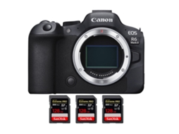 Eos R6 Mark Ii + 3 Sandisk 128gb Uhs ii 300mb/s Máquina Fotográfica Híbrida Full frame + Ebook “20 Dicas para Fotos Que Impressionam” CANON