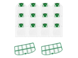 Lurelia Pack 12 Sacos De Pó Para Aspirador Vk200, Tecido, Substituição Prática
