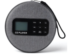 Jectse Leitor Cd Portátil Bluetooth Com Fones De Ouvido E Cabo De 3,5 Mm, Reprodutor De Mp3/cd-r Recarregável