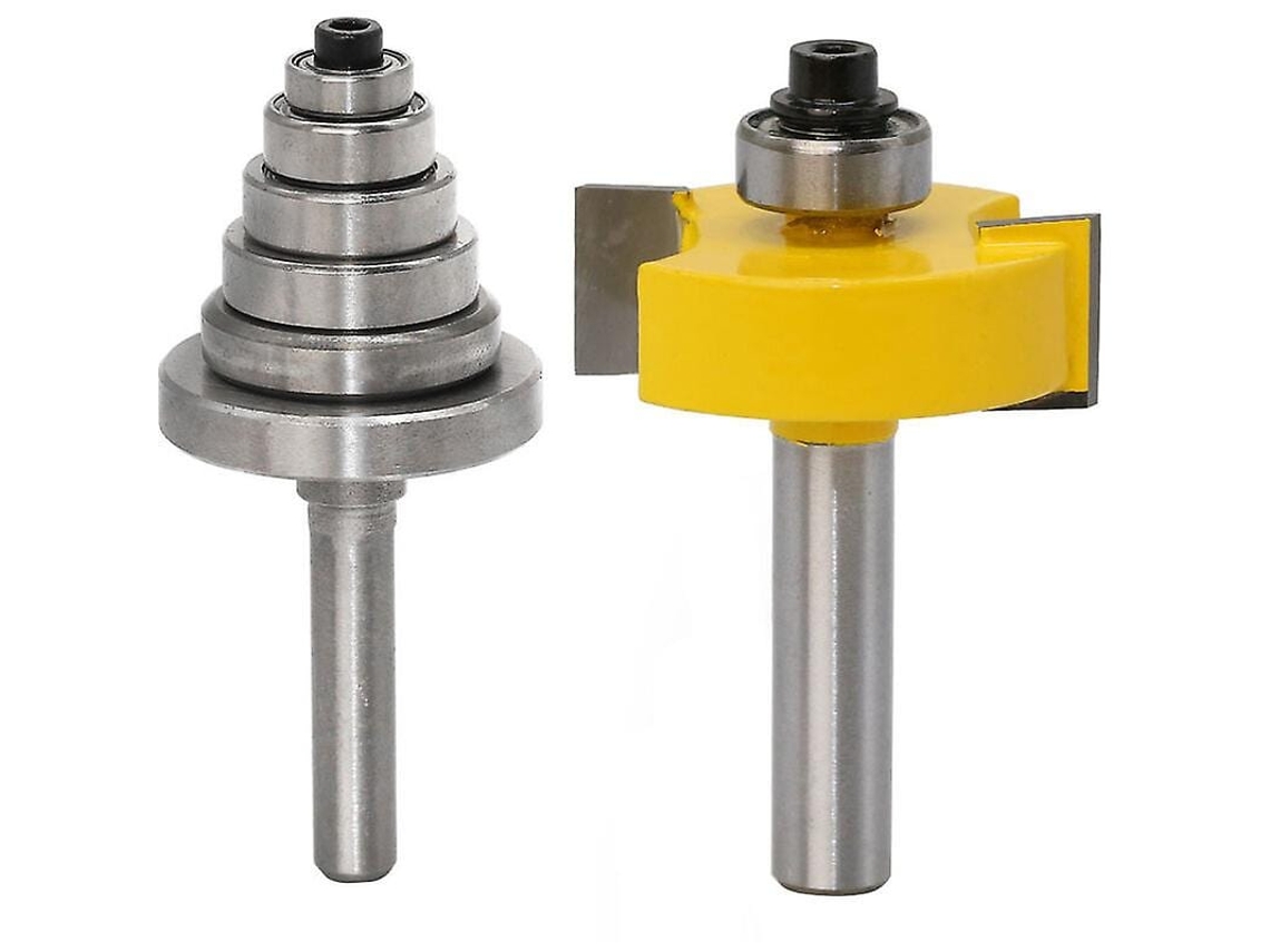 Fresa De Rotação Com 6 Rolamentos Para Rebates 8mm Shank Profundidades Múltiplas Ferramenta De Marcenaria