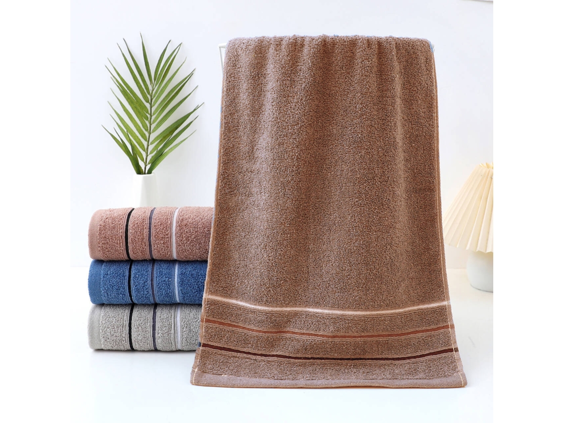 Toalha De Algodão Puro, Leve, De Secagem Rápida E Absorvente, Na Casa De Banho, No Duche E Para Uso Pessoal Diário. Marrom Hexinyigjly