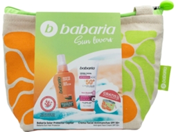Necessaire Sunshine BABARIA Rosa Mosqueta Protetor Solar Facial + Protetor de Cabelo