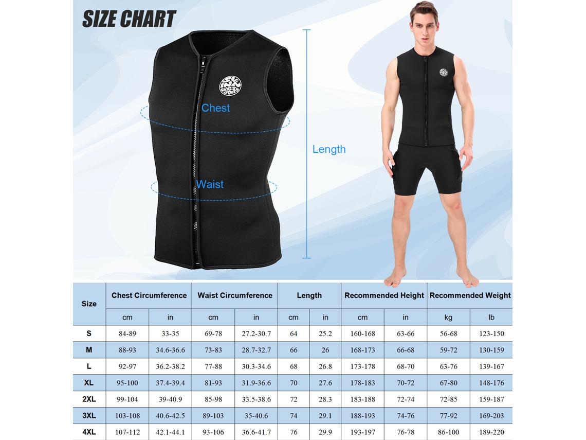 Mali colete de Mergulho Neoprene 3mm Sem Mangas Aquecimento para Mergulho Surf Natação Vela