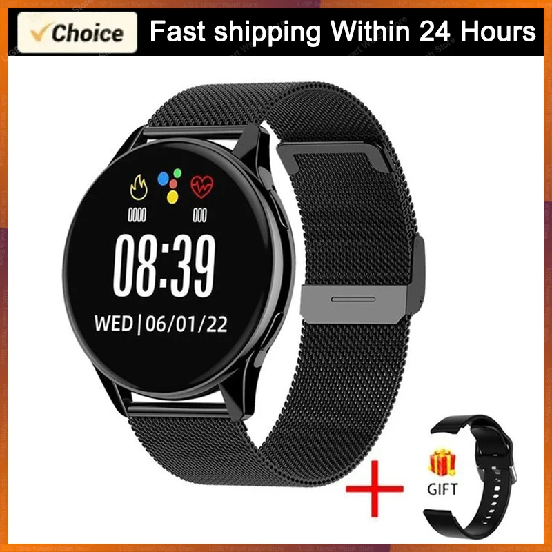 Smartwatch MDUG com chamadas Bluetooth, NFC, à prova d'água (prateado)