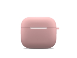 Capa Zruxe Para Airpods 4 (2024) Silicone Rosa (proteção Integral, Carregamento Sem Fios)