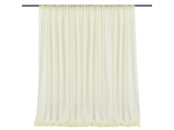 Cortina de Fundo Bege 1,5x2,5m com Fios para Casamentos LAXISCREED