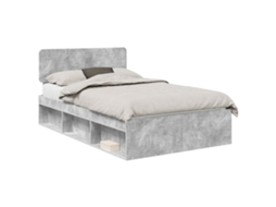 Estrutura da Cama com Cabeceira Cinza Concreto 135x190 cm MAISON EXCLUSIVE