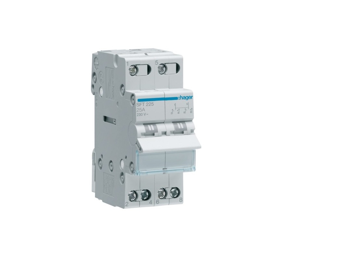 Interruptor Modular 2P 25A Comum Up I-0-Ii Sft225 HAGER