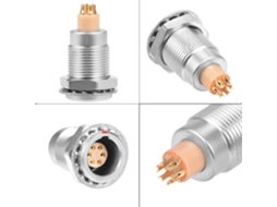 Conector De Encaixe Circular Metálico De 6 Pinos Laxiscreed Para Instrumentos Médicos E Aviação