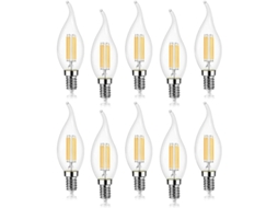 Soquete Para Lâmpada, 10 Unidades, Base E14, 4w, 6000k, 470lm, Intensidade Regulável, Para Instalação, Ajuste E Manutenção De Sistemas Elétricos