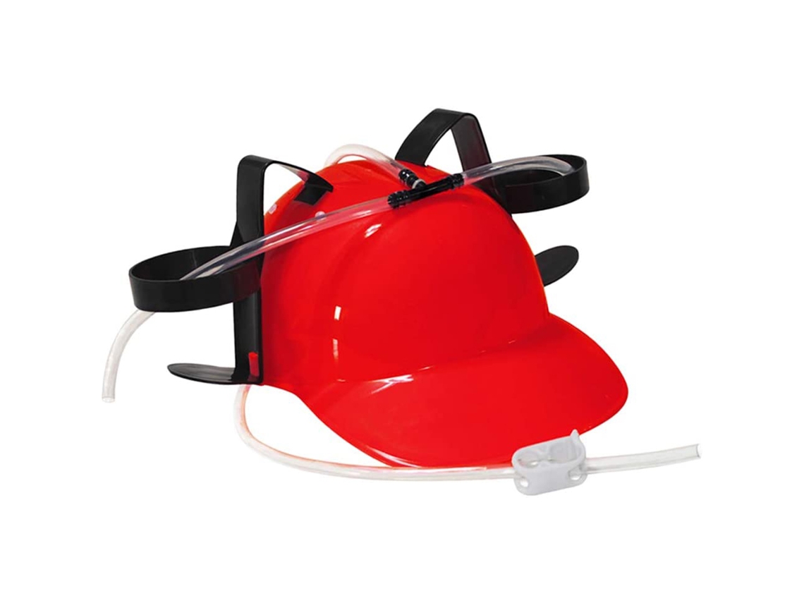 Capacete para festas com suporte para lata e canudo, modelo 2026, ideal para beber cerveja e refrigerante.