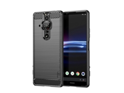 Capa De Tpu Macio Em Fibra De Carbono Escovada Mofi Gentleness Para Sony Xperia Pro-i (azul)