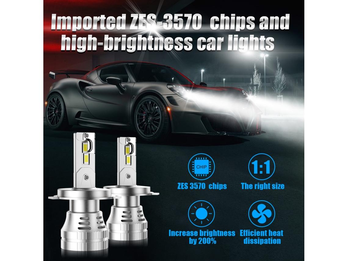H4/9003 Led Headlights 100w 6000k Super Bright Ip68 2 Pack