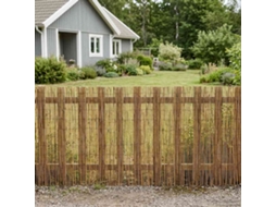 Vidaxl Cerca Para Jardim Carbonizado 500 X 90 Cm Junco