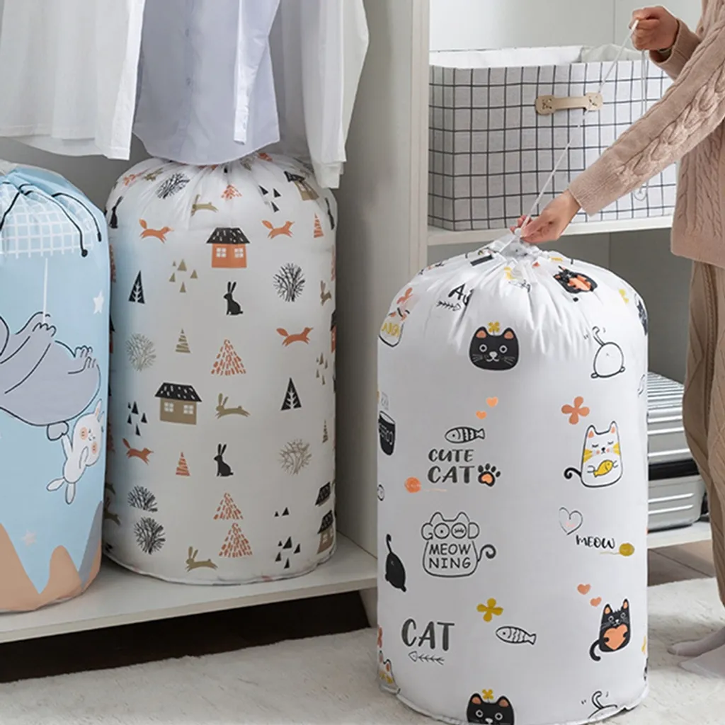 Conjunto De 4 Sacos Para Guardar Edredons, Em Tecido Impermeável E Resistente À Umidade, Para Roupas