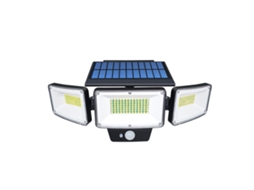 Lâmpada de Parede Solar com Sensor Led Alto Brilho Tripla Cabeça Ip65 | S/MARCA