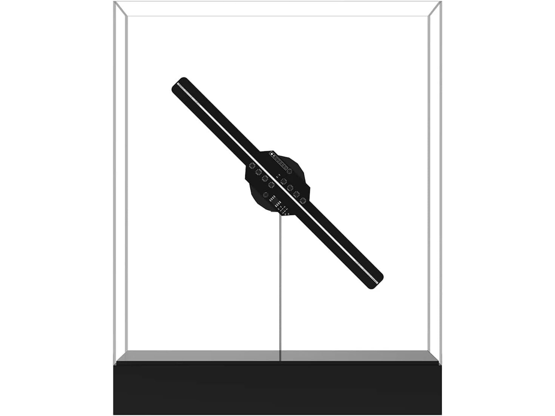 Conjunto de Presente com Ventilador Holográfico 3d e Luz Led Decoração SFUSHOS