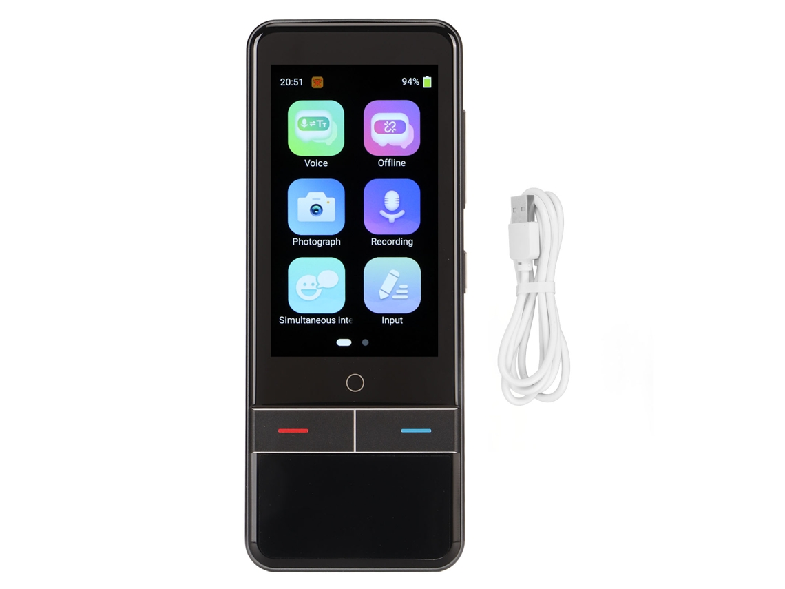 Tradutor De Idiomas Touchscreen 2.95in 2 Vias Offline