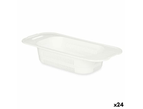 Escorredor Branco Plástico 47 x 9,5 x 22 cm (24 Unidades)