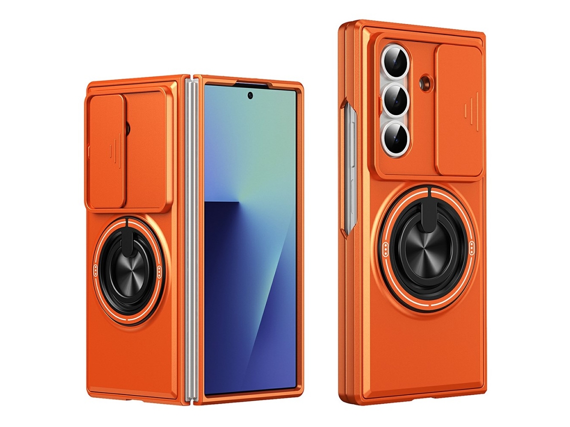Capa Para Samsung Galaxy Z Fold8 Ultra, Resistente A Quedas Com Suporte De Anel Digitallab (laranja)