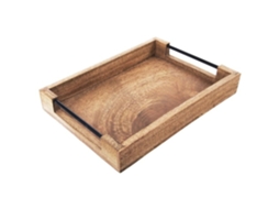 Taca De Servir Orion Manga 35,5x25,5x5,5 Cm Retangular Castanho