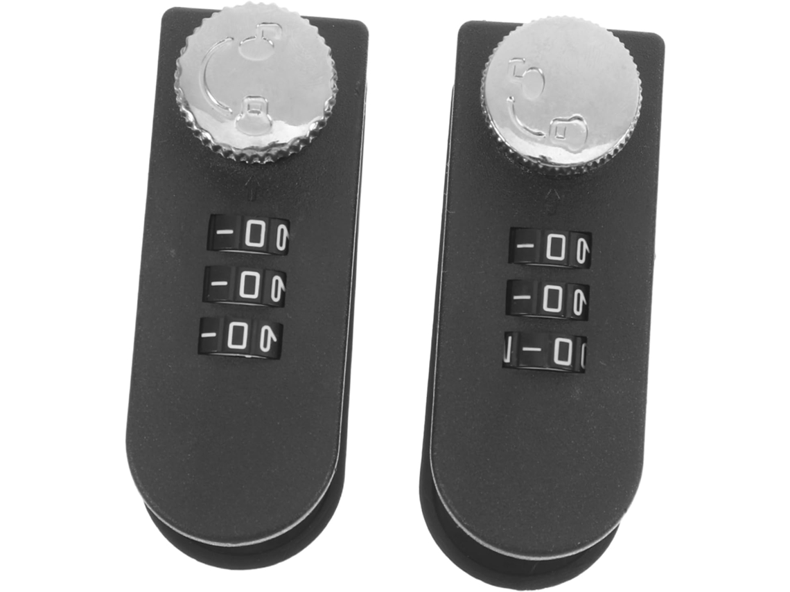 Conjunto De 2 Cadeados Combinação Para Gaveta Mesa Escritório, Com